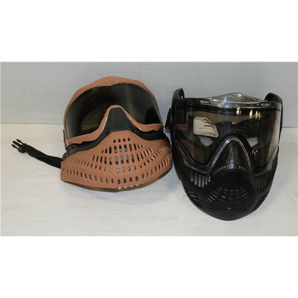 FLAT WITH 2 PAINTBALL MASKS INCLUDING VALKEN