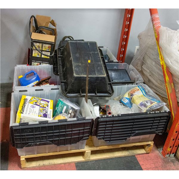 PALLET OF ESTATE TOOLS ACCESSORIES AND MORE