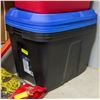 Image 1 : SET OF 4 TOUGH STORE TOTES - 3 BLACK AND