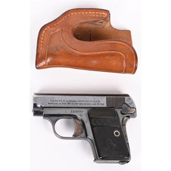 thumbnail interactive-video image 1 of J&J Leather Pocket Holster For Colt 1908 .25 Cal Pocket Pistol – Wallet Style 1 of 5