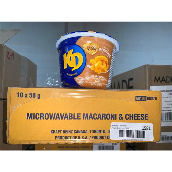 KD Microwaveable Macaroni & Cheese-Poutine Flavour (10 x 58g)
