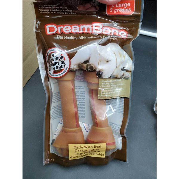 DreamBone- Large with Real Peanut Butter Rawhides (2 x 216g)