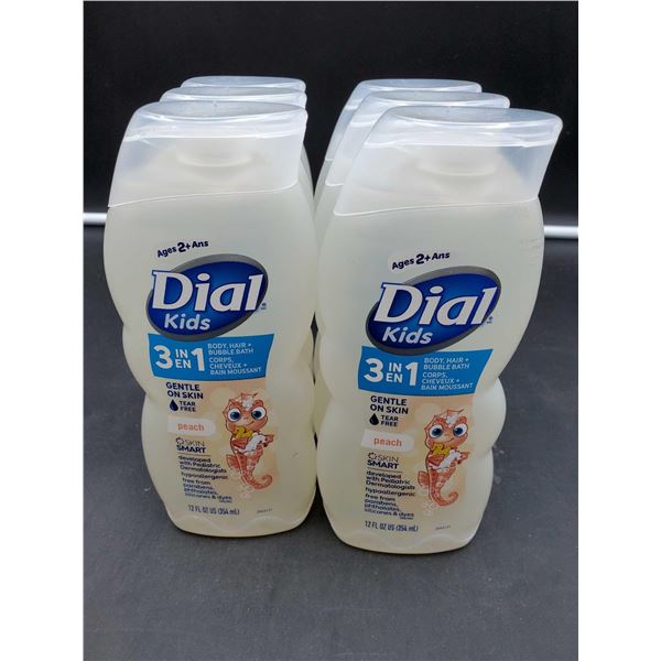 Dial Kids 3 in 1 Body & Hair Wash-Peach (6 x 354ml)