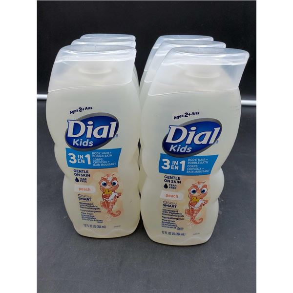 Dial Kids 3 in 1 Body & Hair Wash-Peach (6 x 354ml)