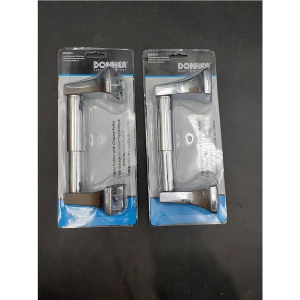 Donner Paper Holder with Chrome Roller (2ct)
