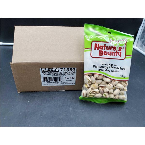 Nature's Bounty Salted Pistachis (8 x 80g)
