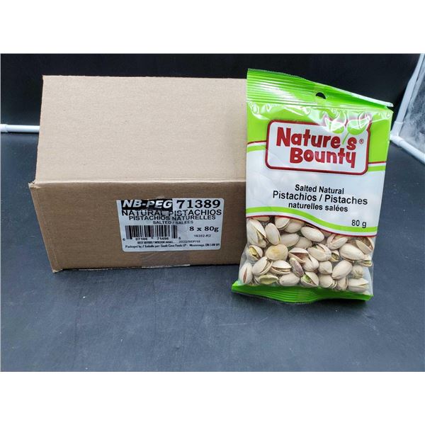 Nature's Bounty Salted Pistachis (8 x 80g)