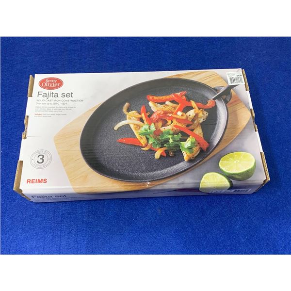 Remy Olivier Fajita Set Solid Cast Iron Construction