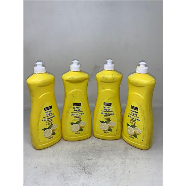 No Name Lemon Fresh Dishwashing Liquid (4 x 800ml)
