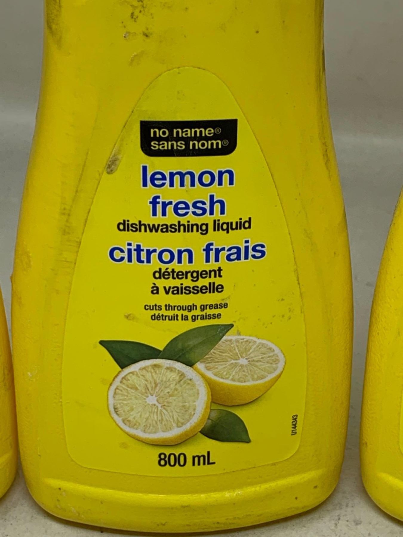 No Name Lemon Fresh Dishwashing Liquid (4 x 800ml)