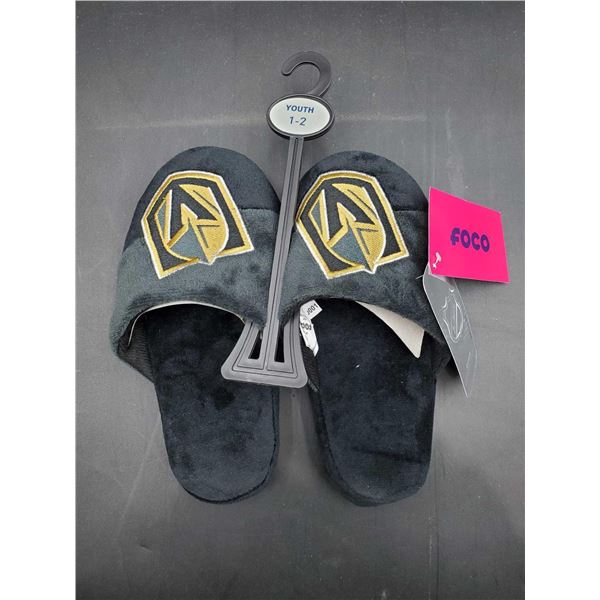 Vegas Knights Plush Youth Slippers (1-2)