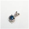 Image 2 : 14K White Gold Blue Diamonds(0.19ct) Pendant (~Size 0) (~length 0 inches), Suggested Retail Value $1