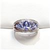 Image 1 : Silver Tanzanite(1ct) Topaz(0.04ct) Ring (~Size 0) (~length 0 inches) (~weight 4.7g), Suggested Reta