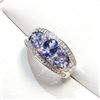 Image 3 : Silver Tanzanite(1ct) Topaz(0.04ct) Ring (~Size 0) (~length 0 inches) (~weight 4.7g), Suggested Reta