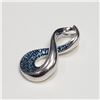 Image 2 : Silver Blue Diamonds(0.12ct) Pendant (~Size 0) (~length 0 inches), Suggested Retail Value $500