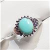 Image 2 : Silver Turquoise Ring (~Size 0) (~length 0 inches), Suggested Retail Value $200