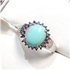 Image 3 : Silver Turquoise Ring (~Size 0) (~length 0 inches), Suggested Retail Value $200