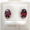 Image 1 : Silver Garnet Earrings (~Size 0) (~length 0 inches), Suggested Retail Value $60