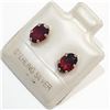 Image 3 : Silver Garnet Earrings (~Size 0) (~length 0 inches), Suggested Retail Value $60