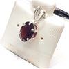 Image 3 : Silver Garnet Pendant (~Size 0) (~length 0 inches), Suggested Retail Value $60