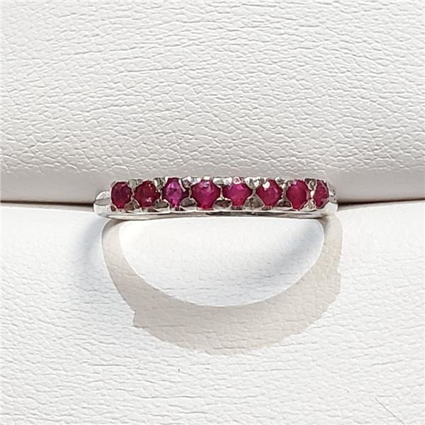 Silver Ruby Ring (~Size 0) (~length 0 inches), Suggested Retail Value $200