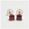 Image 1 : 10K Yellow Gold Garnet Earrings (~Size 0) (~length 0 inches), Suggested Retail Value $160