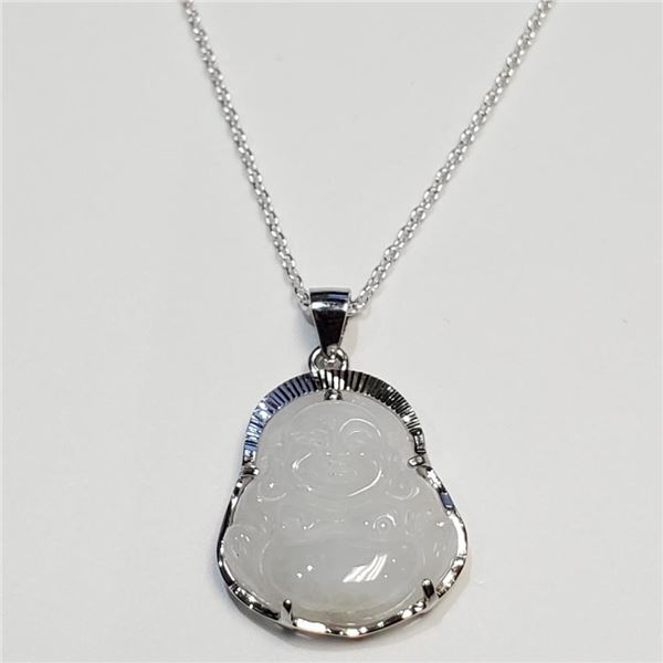 Silver Jade Necklace (~Size 0) (~length 0 inches), Suggested Retail Value $200