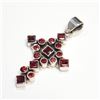 Image 2 : Silver Garnet(4ct) Pendant (~Size 0) (~length 0 inches), Suggested Retail Value $240