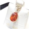 Image 3 : 14K Yellow Gold Garnet(1.75ct) Diamond(0.01ct) Pendant (~Size 0) (~length 0 inches), Suggested Retai