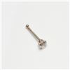 Image 3 : 14K Yellow Gold Cubic Zirconia(0.1ct) Nose Pin (~Size 0) (~length 0 inches), Suggested Retail Value 