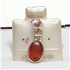 Image 1 : Silver Garnet Pendant (~Size 0) (~length 0 inches), Suggested Retail Value $80