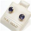 Image 3 : 14K Yellow Gold Iolite Earrings (~Size 0) (~length 0 inches), Suggested Retail Value $120