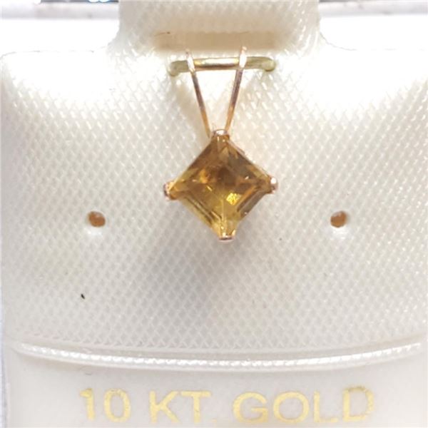 10K Yellow Gold Citrine Pendant (~Size 0) (~length 0 inches), Suggested Retail Value $100