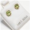 Image 2 : 14K Yellow Gold Peridot(0.75ct) Earrings (~Size 0) (~length 0 inches), Suggested Retail Value $240
