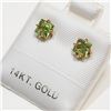 Image 3 : 14K Yellow Gold Peridot(0.75ct) Earrings (~Size 0) (~length 0 inches), Suggested Retail Value $240
