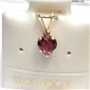 Image 1 : 10K Yellow Gold Tourmaline & Garnet(0.5ct) Pendant (~Size 0) (~length 0 inches), Suggested Retail Va