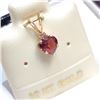 Image 2 : 10K Yellow Gold Tourmaline & Garnet(0.5ct) Pendant (~Size 0) (~length 0 inches), Suggested Retail Va
