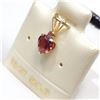 Image 3 : 10K Yellow Gold Tourmaline & Garnet(0.5ct) Pendant (~Size 0) (~length 0 inches), Suggested Retail Va