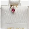 Image 1 : 14K Yellow Gold Ruby Pendant (~Size 0) (~length 0 inches), Suggested Retail Value $80