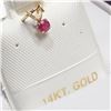 Image 2 : 14K Yellow Gold Ruby Pendant (~Size 0) (~length 0 inches), Suggested Retail Value $80
