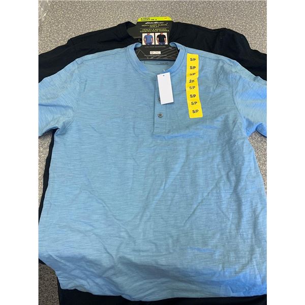 Eddie Bauer Mens Short Sleeve Henley 2 Pack Size S