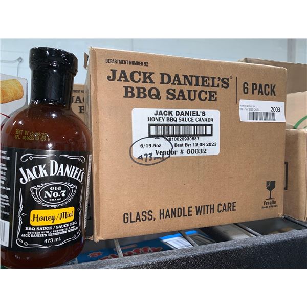 CASE LOT Jack daniels honey BBQ sauce 6 x 473ml