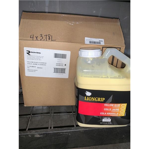 CASE LOT Liongrip yellow glue 4 x 3.78L