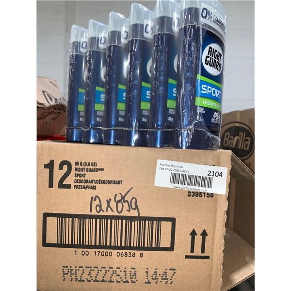 CASE LOT Right guard sport 12 x 85g