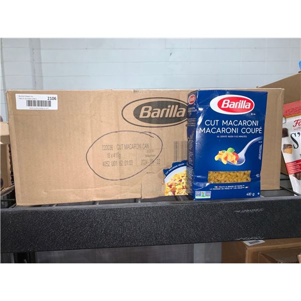 CASE LOT Barilla cut macaroni 16 x 410g