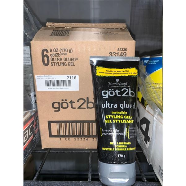 CASE LOT Got 2b ultra glued hair gel 6 x 170g