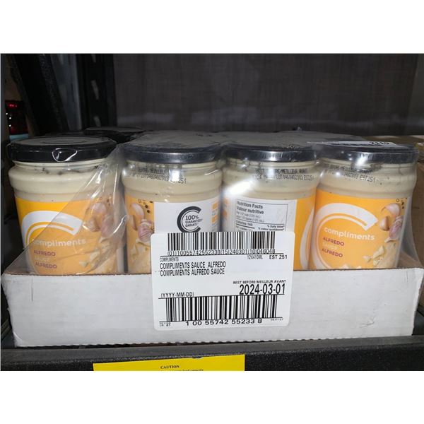 CASE LOT Compliments alfredo sauce 12 x 410ml