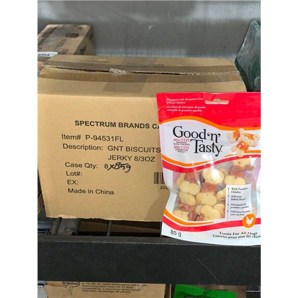 CASE LOT Good n tasty biscuits wrapped with chicken 8 x 85g