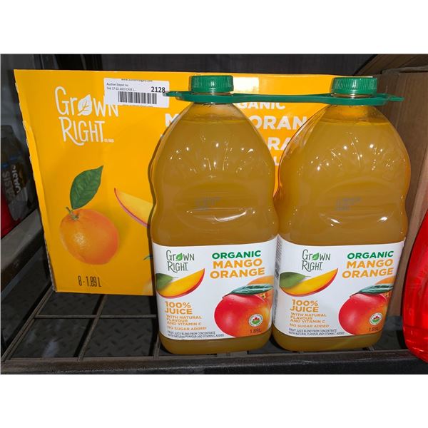 CASE LOT Mango orange juice 8 x 1.89L