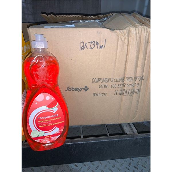 CASE LOT Compliments fresh melon cucumber 12 x 739ml